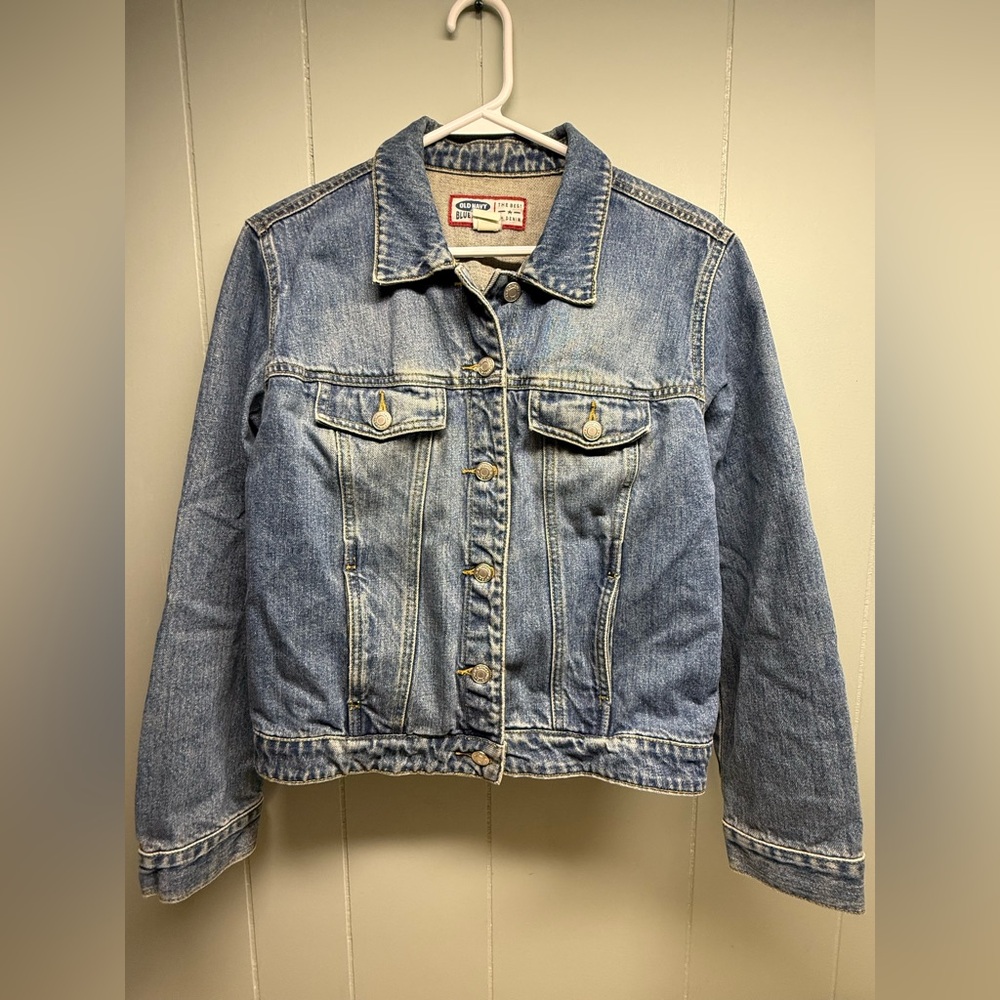Vintage Old Navy 100% Cotton Medium Blue Denim Jean Jacket